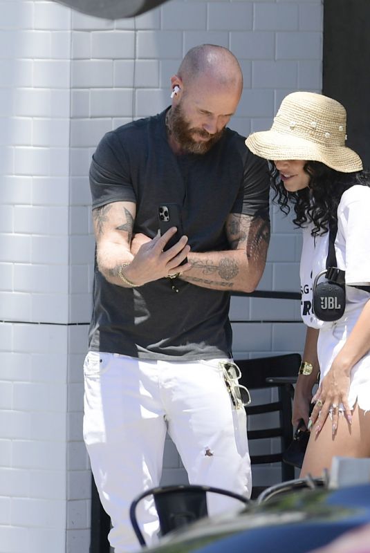 VANESSA HUDGENS and Oliver Trevena Out with Friends in Los Angeles 07/20/2023