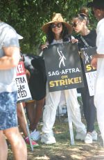 VANESSA HUDGENS at Sag Strike at Warner Brother Studios in Burbank 07/18/2023