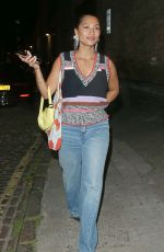 VANESSA WHITE Leaves Chiltern Firehouse in London 07/01/2023