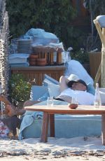 VICTORIA SILVSTEDT in a Red Bikini on the Beach of Pampelonne in Gulf of Saint-Tropez 07/26/2023