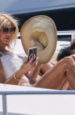 VICTORIA SILVSTEDT victoria on a Yacht in Saint-tropez 07/29/2023