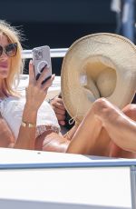 VICTORIA SILVSTEDT victoria on a Yacht in Saint-tropez 07/29/2023