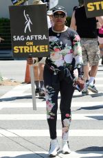 VIVICA A. FOX at Picket Lines Outside Warner Bros Studios in Burbank 07/19/2023
