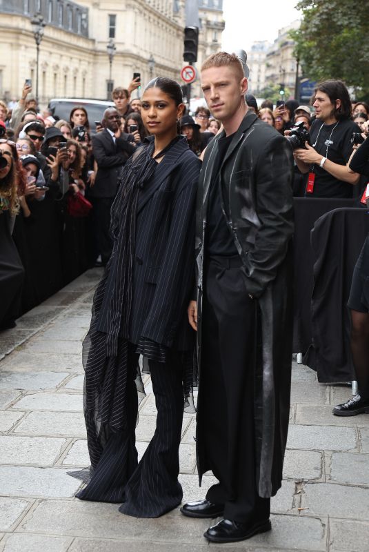 YSAORA JENNIFER THIBUS Arrives at Jean Paul Gaultier Haute Couture Spring/Summer 23/24 Show at Paris Fashion Week 07/05/2023