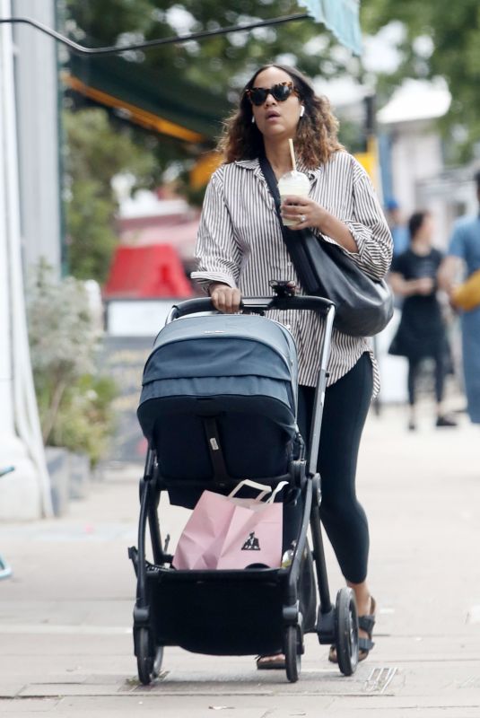 ZAWE ASHTON Out with Her Baby in Primrose Hill 06/20/2023