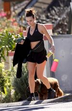 ABBIE CHATFIELD Out with Her Dog at Bondi Beach 08/21/2023