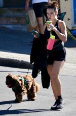 ABBIE CHATFIELD Out with Her Dog at Bondi Beach 08/21/2023