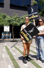 ALYCIA DEBNAM-CAREY at Picket Line for Sag-aftra Strike in Culver City 08/17/2023