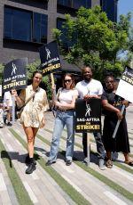 ALYCIA DEBNAM-CAREY at Picket Line for Sag-aftra Strike in Culver City 08/17/2023