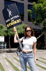 ALYCIA DEBNAM-CAREY at Picket Line for Sag-aftra Strike in Culver City 08/17/2023