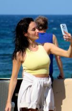 AMBER DAVIES Takes Selfies on the Beach in Mallorca 08/23/2023