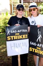 AMY ADAMS at Sag-aftra and Wga Strike at Warner Brothers Studios in Burbank 08/25/2023