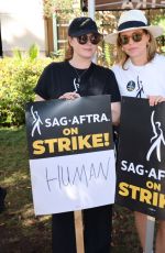 AMY ADAMS at Sag-aftra and Wga Strike at Warner Brothers Studios in Burbank 08/25/2023