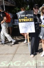 AMY ADAMS at Sag-aftra and Wga Strike at Warner Brothers Studios in Burbank 08/25/2023