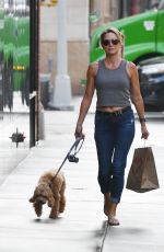 AMY ROBACH Out with Her Dog in New York 08/26/2023
