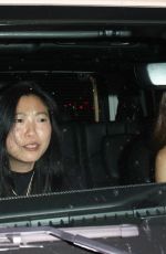 ANGELA SARAFYAN and AWKWAFINA Out for Dinner at Catch Steak in West Hollywood 08/10/2023