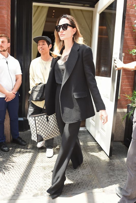 ANGELINA JOLIE Heading to a Meeting in Ney York 08/16/2023