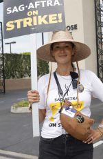 ANGELIQUE CABRAL at Sag Strike at Paramount Studios and Netflix in Hollywood 08/09/2023