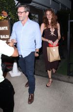 ANNA OSCEOLA and Jon Hamm Out for Dinner at Giorgio Baldi in Santa Monica 08/03/2023