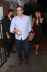 ANNA OSCEOLA and Jon Hamm Out for Dinner at Giorgio Baldi in Santa Monica 08/03/2023