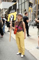 ANNASOPHIA ROBB at SAG-AFTRA Strike in New York 08/03/2023