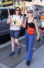 ANNASOPHIA ROBB at Sag-aftra Strike in New York 08/09/2023