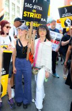 ANNASOPHIA ROBB at Sag-aftra Strike in New York 08/09/2023
