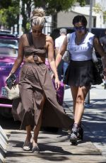 ARIANA MADIX and KATIE MALONEY Arrives at SUR Restaurant in Los Angeles 08/26/2023