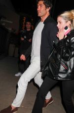 ASHLEY BENSON Show Her Engagement Ring on a Date Night with Brandon Davis at Giorgio Baldi in Santa Monica 08/27/2023