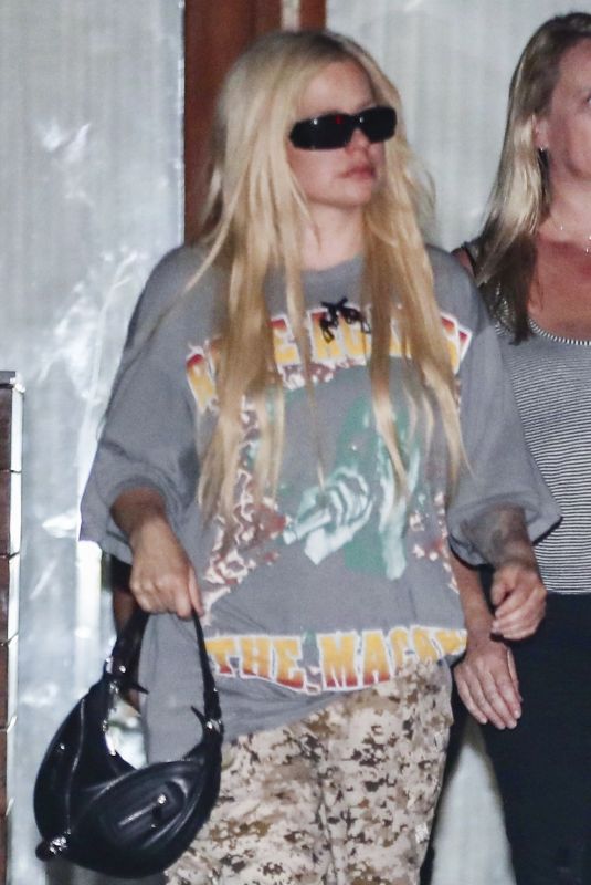 AVRIL LAVIGNE Leaves Soho House in Malibu 08/15/2023