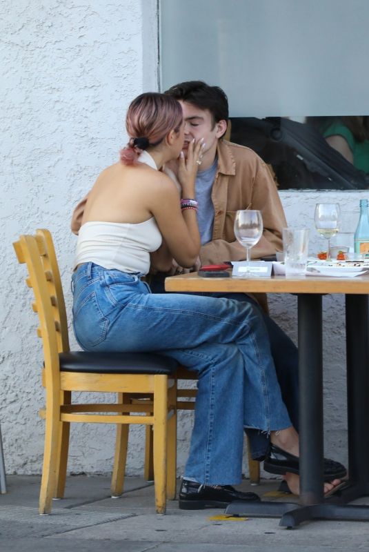 BAILEE MADISON and Singer Blake Out Kissing at Kabosu in Toluca Lake 08/09/2023