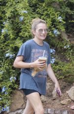 BECKI NEWTON and Chris Diamantopoulos Out Hiking with Their Dog in Los Feliz 08/14/2023