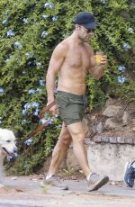 BECKI NEWTON and Chris Diamantopoulos Out Hiking with Their Dog in Los Feliz 08/14/2023