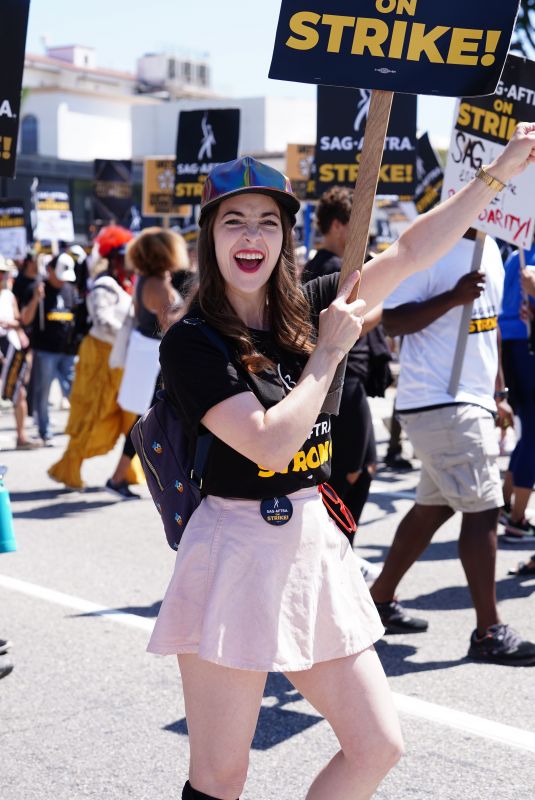 BRITTANY CURRAN at SAG Strike at Universal Studios in Hollywood 08/04/2023