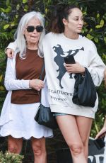 CARA SANTANA and Her Mother Nancy Leaves Cecconi