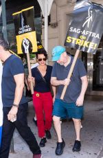 CARLA GUGINO at Sag-aftra Strike in New York 07/31/2023