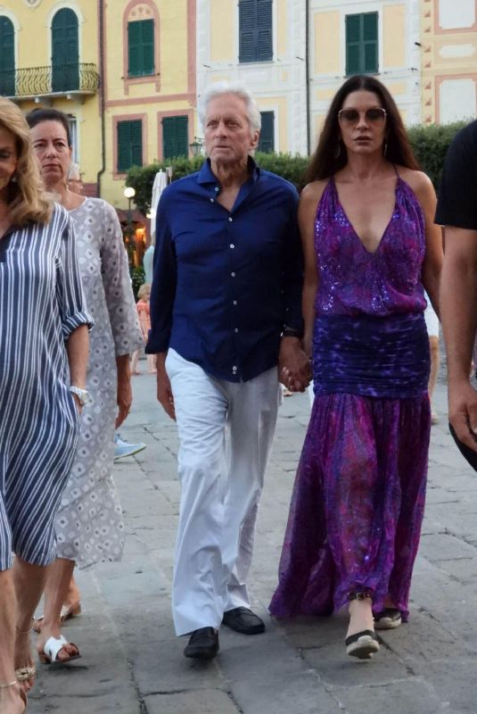 CATHERINE ZETA JONES and Michael Douglas Out in Portofino 07/31/2023