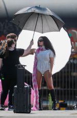 CHARLI XCX and DEVON LEE CARLSON Out Filming in Los Angeles 08/01/2023