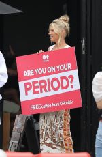 CHARLOTTE MCKINNEY Promotes Wellness Company O Positive in Los Angeles 08/11/2023