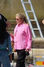 CHIARA MASTROIANNI and CATHERINE DENEVUE on the Set of O Sole Mio 08/22/2023