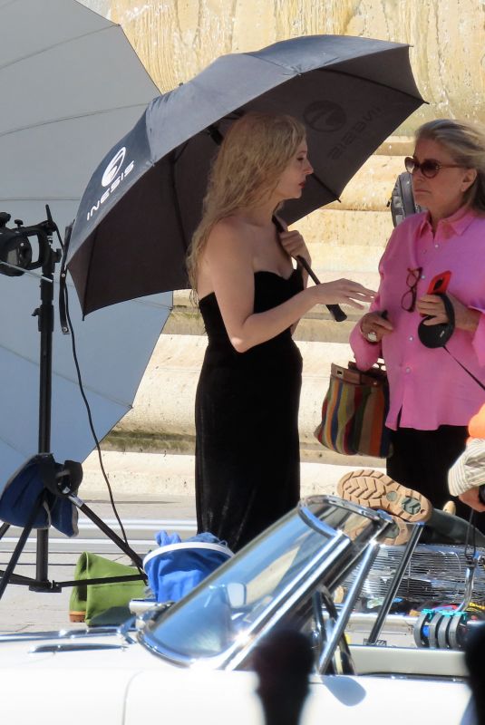 CHIARA MASTROIANNI and CATHERINE DENEVUE on the Set of O Sole Mio 08/22/2023