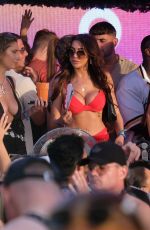 CHLOE FERRY at a Party with Dj Booth at Wayne Linekers O Beach Club in Ibiza 08/29/2023