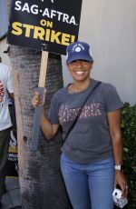 CHRISTINA VIDAL at SAG-AFTRA and WGA Strike at Warner Brothers Studios in Burbank 08/18/2023