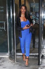 CLAUDIA JORDAN Leaves Z100 Studios in New York 08/07/2023