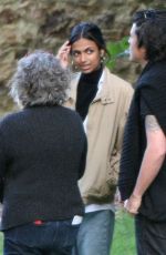 DAKOTA FANNING and ISHANA SHYAMALAN on the Set of The Watchers in Ireland 08/17/2023