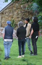 DAKOTA FANNING and ISHANA SHYAMALAN on the Set of The Watchers in Ireland 08/17/2023