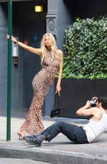 DAPHNE GROENEVELD at a Photoshoot in New York 08/23/2023