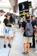 DEBRA MESSING at SAG/AFTRA Strike in New York 08/21/2023