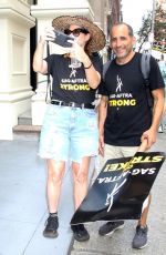 DEBRA MESSING at SAG/AFTRA Strike in New York 08/21/2023