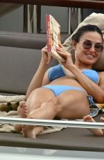 DEMI MOORE in a Blue Bikini on a Yacht in Greek Islands 08/17/2023